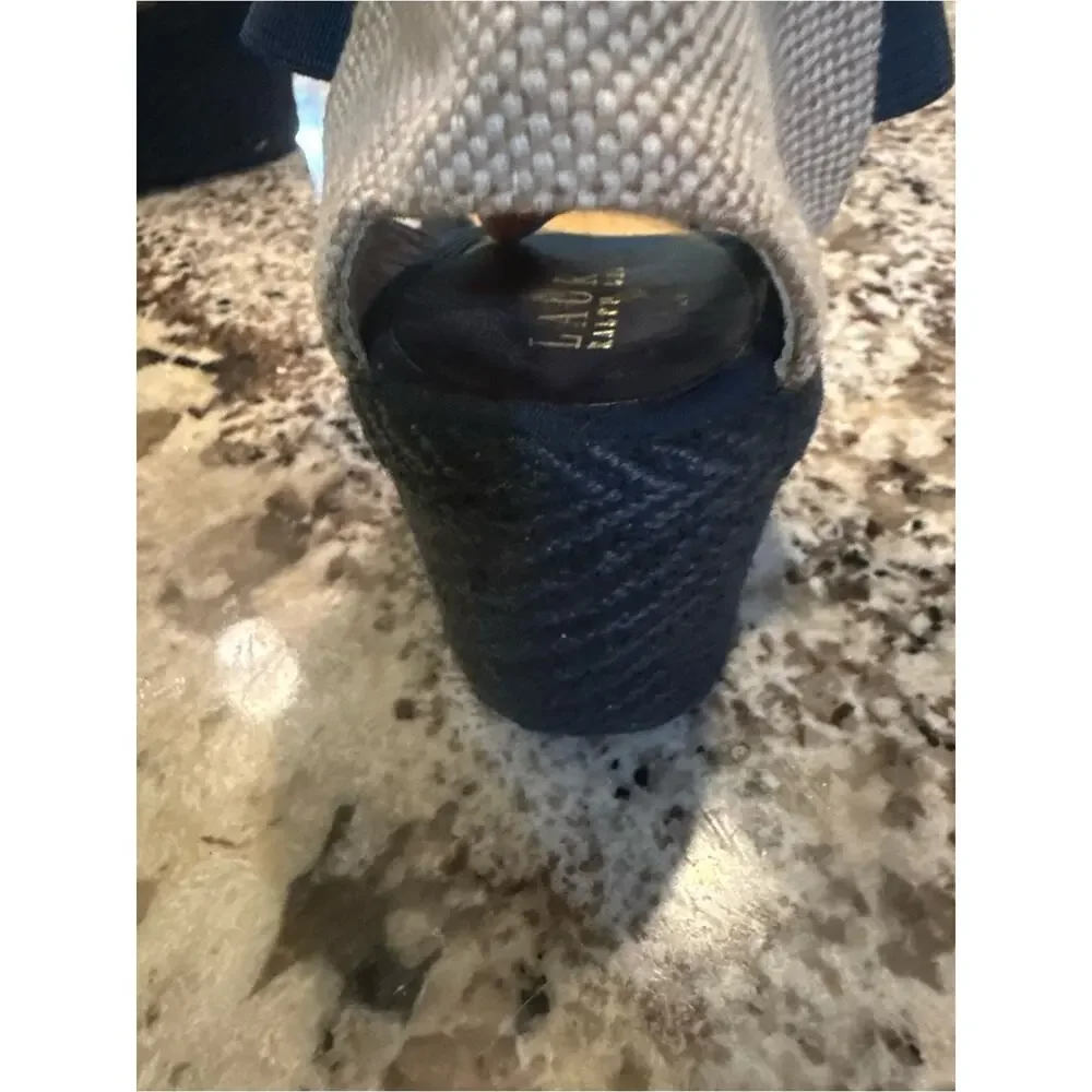 Lauren Ralph Lauren Charla Espadrille Wedge Sandal Size 9.5 Coastal Preppy Comfy